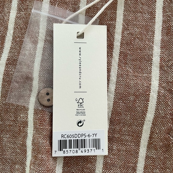 ELENI DRESS || CEDAR PINSTRIPE BY RYLEE + CRU - Picture 6 of 6